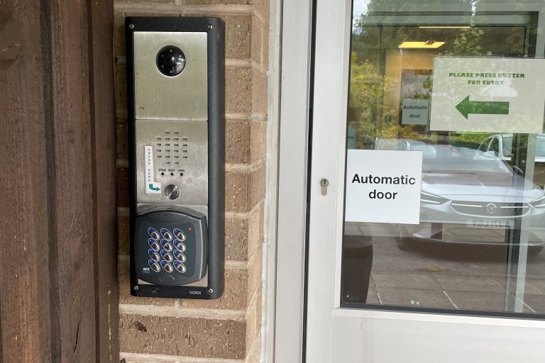Buzzer at the SAANS entrance